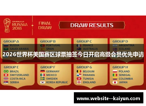 2026世界杯美国赛区球票抽签今日开启高级会员优先申请